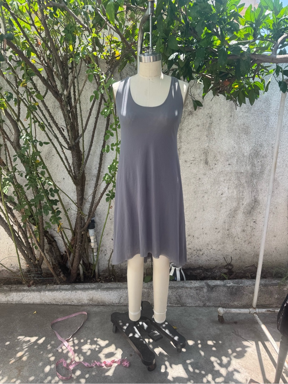 Sweet Pea Gray Sleeveless Scoop Neck Swing Dress